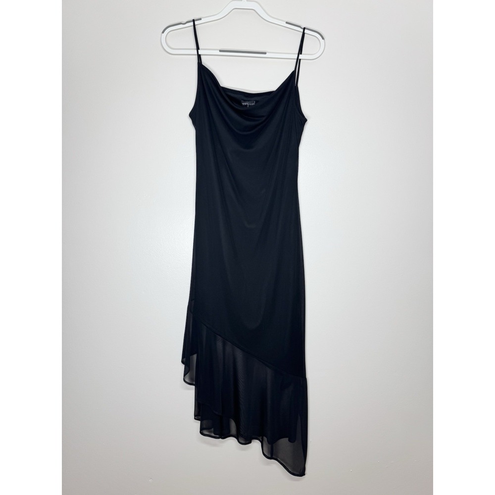 Wet Seal Large Midi Y2K Dress Asymmetrical Cowl Fairycore Whimsygoth 90's NWT